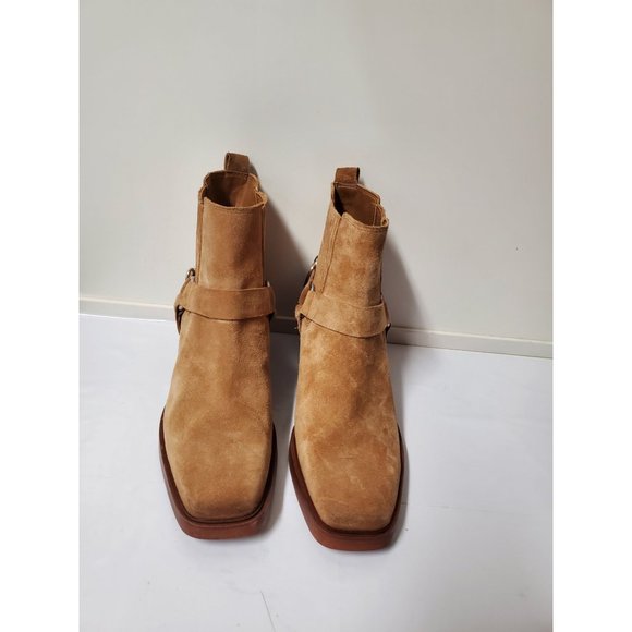 SAM EDELMAN Bellamie Suede Ankle Boots - Honey Camel - Women’s Size 8M NEW - Picture 3 of 10
